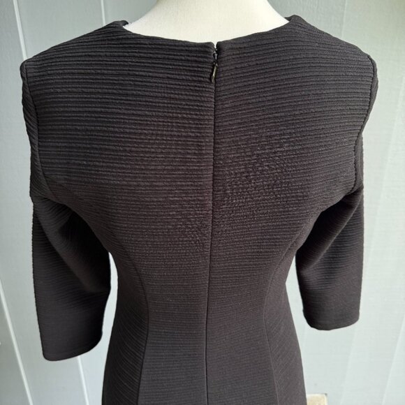 Calvin Klein Black A-Line Textured Knit Dress - Size 4 - Picture 7 of 8